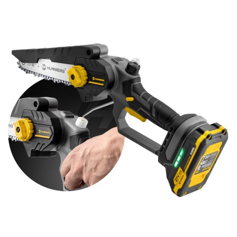 Mini Piła Łańcuchowa Humberg HM-421 – Bezszczotkowa, Akumulatorowa