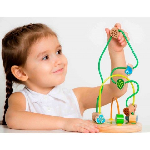 Drewniany Labirynt Przeplatanka Motoryczna Zabawka Edukacyjna Drewniany Labirynt Przeplatanka Motoryczna Zabawka Edukacyjna