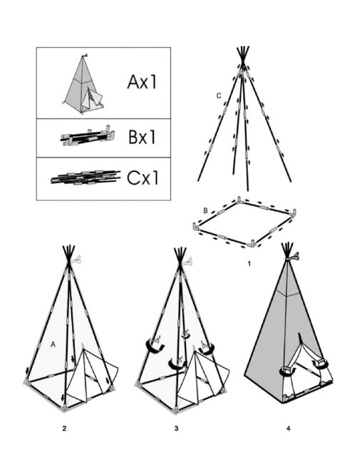 Namiot TIPI wigwam serca