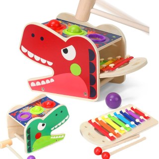 Cymbałki i Wbijak T-Rex - Edukacyjna Zabawka Muzyczna JHTOY