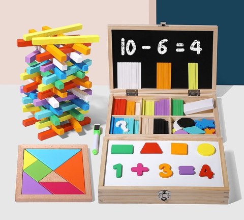 Tablica Kredowa Zestaw W Walizce, Nauka Matematyki, Rysowanie, Puzzle
