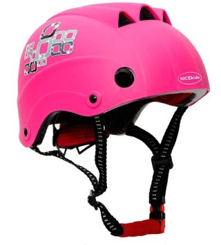 Kask Ochronny NICEkids regulowany 50-56 cm różowy