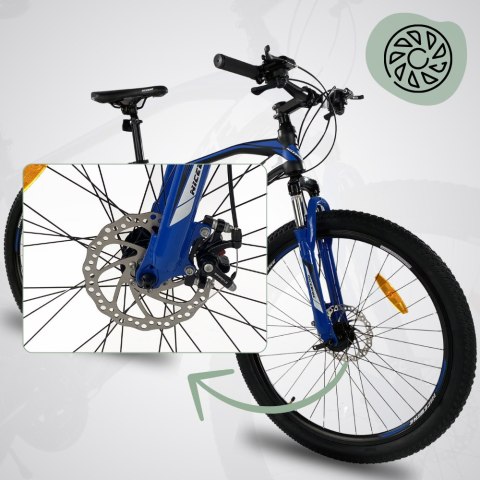 Rower Górski NICEBIKE X860 MTB 26'' - Stalowa Rama 18" i Osprzęt Shimano