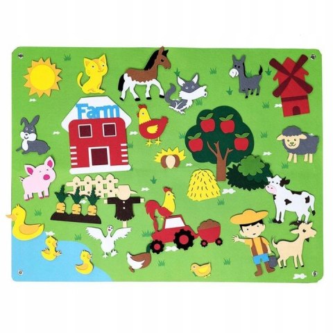 Zestaw Kreatywny Filcowa Tablica Farma 101x75 cm Z Rzepami Dla Dzieci Zestaw Kreatywny Filcowa Tablica Farma 101x75 cm Z Rzepami Dla Dzieci