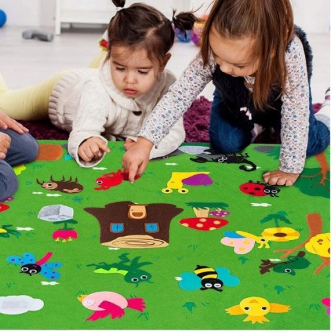 Zestaw Kreatywny Filcowa Tablica Farma 101x75 cm Z Rzepami Dla Dzieci Zestaw Kreatywny Filcowa Tablica Farma 101x75 cm Z Rzepami Dla Dzieci