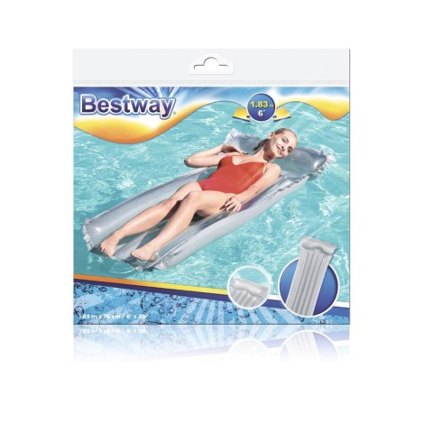 Materac dmuchany plażowy do pływania na basen wodę BESTWAY 44013 szary 90kg 183cm