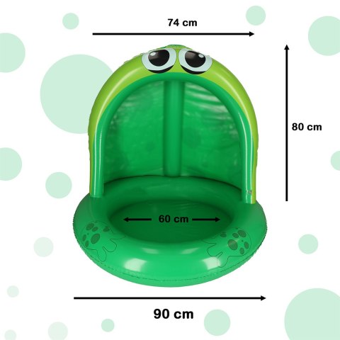 Basen dmuchany ogrodowy dla dziecka brodzik z daszkiem żaba 95cm Basen dmuchany ogrodowy dla dziecka brodzik z daszkiem żaba 95cm